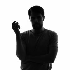 silhouette man portrait closeup cropped view white background silhouette man portrait closeup cropped view white background. High quality photo
