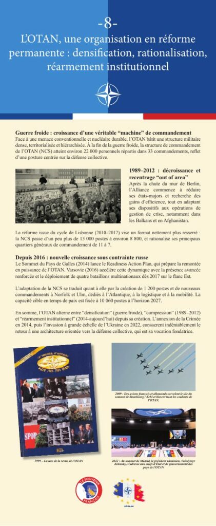 Panneau 8 de l'exposition : L’OTAN, une organisation en réforme permanente