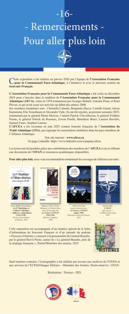 Panneau 16 de l'exposition : Remerciements et pour aller plus loin